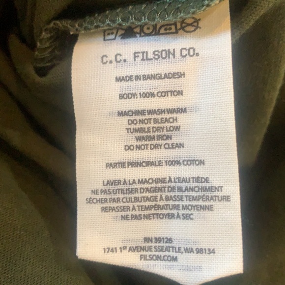C.C.  Filson S/S Lightweight Graphic Outfitter T-Shirt, NEW Dark/Vine - Picture 4 of 5